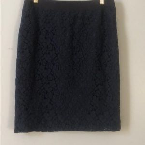 JCrew lace lined pencil skirt